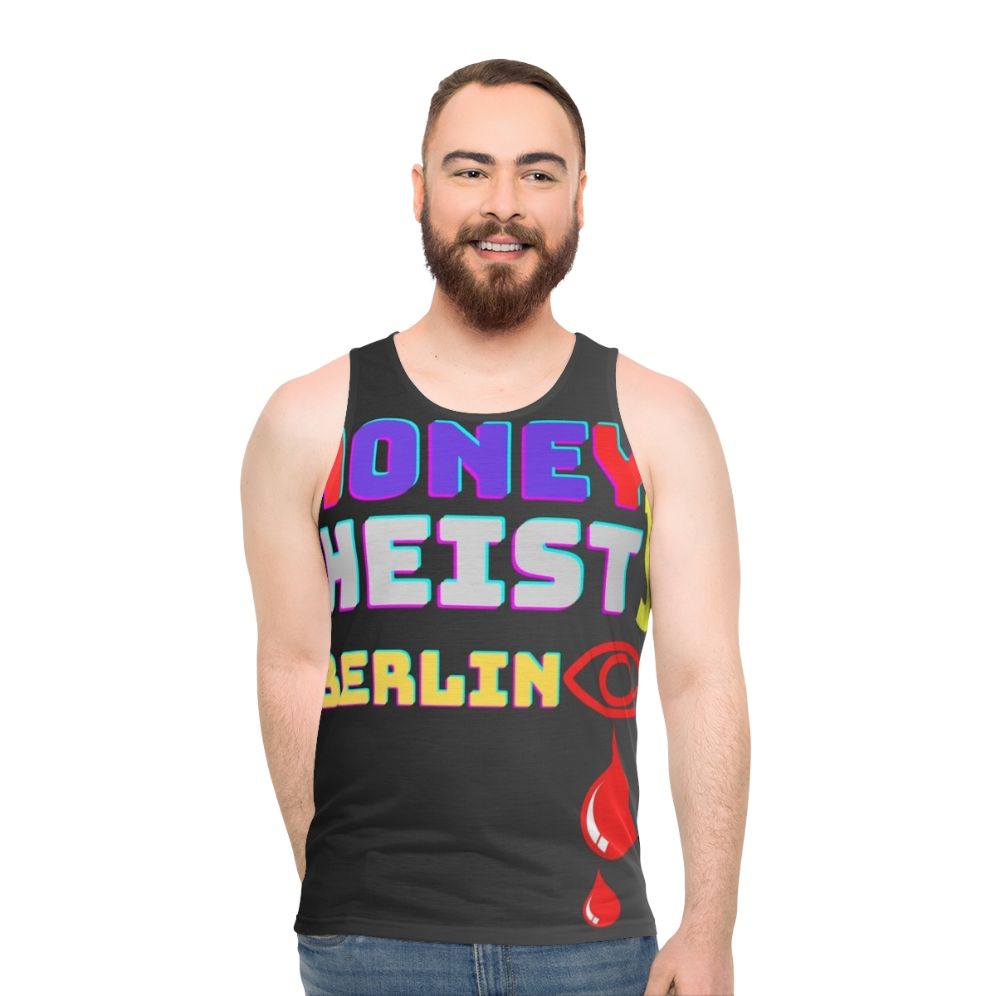 Unisex tank top with "Money Heist" inspired design