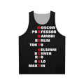 Money Heist Unisex Tank Top Featuring the Professor