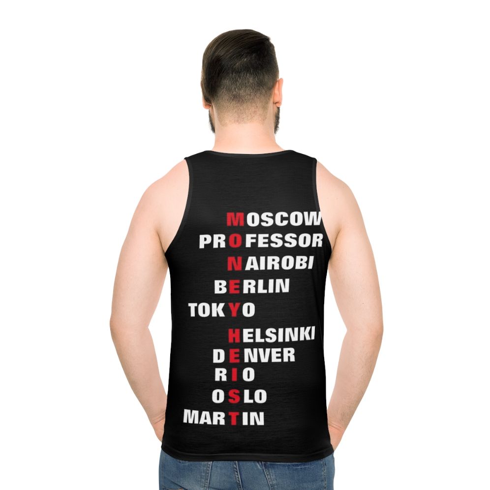 Money Heist Unisex Tank Top Featuring the Professor