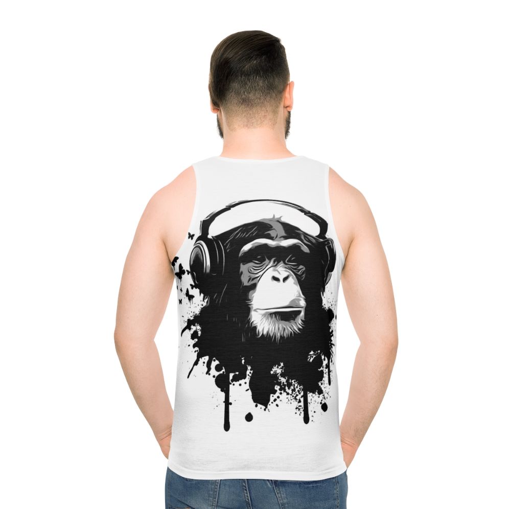 Monkey Business Unisex Tank Top with Graffiti-Style Design