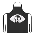 Mono and Six from Little Nightmares holding hands on a black apron - Little Nightmares inspired fan art