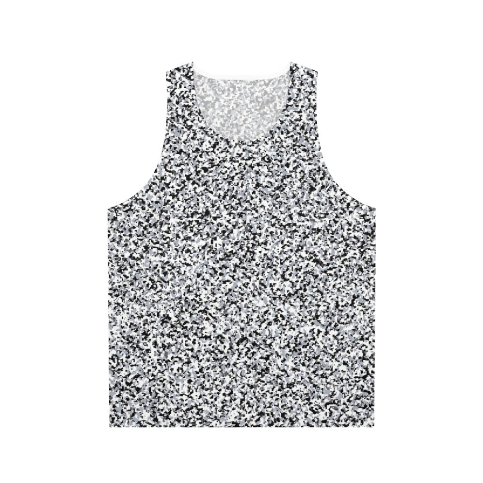 Monochrome Analog TV Static Unisex Tank Top
