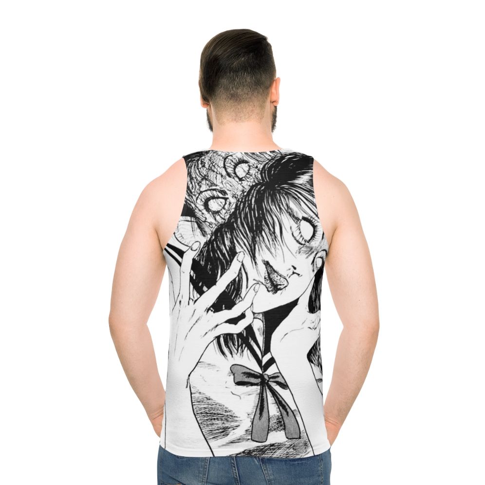 Monochrome horror manga anime junji ito unisex tank top