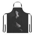Monochrome apron featuring a black and white portrait of actor Pedro Pascal