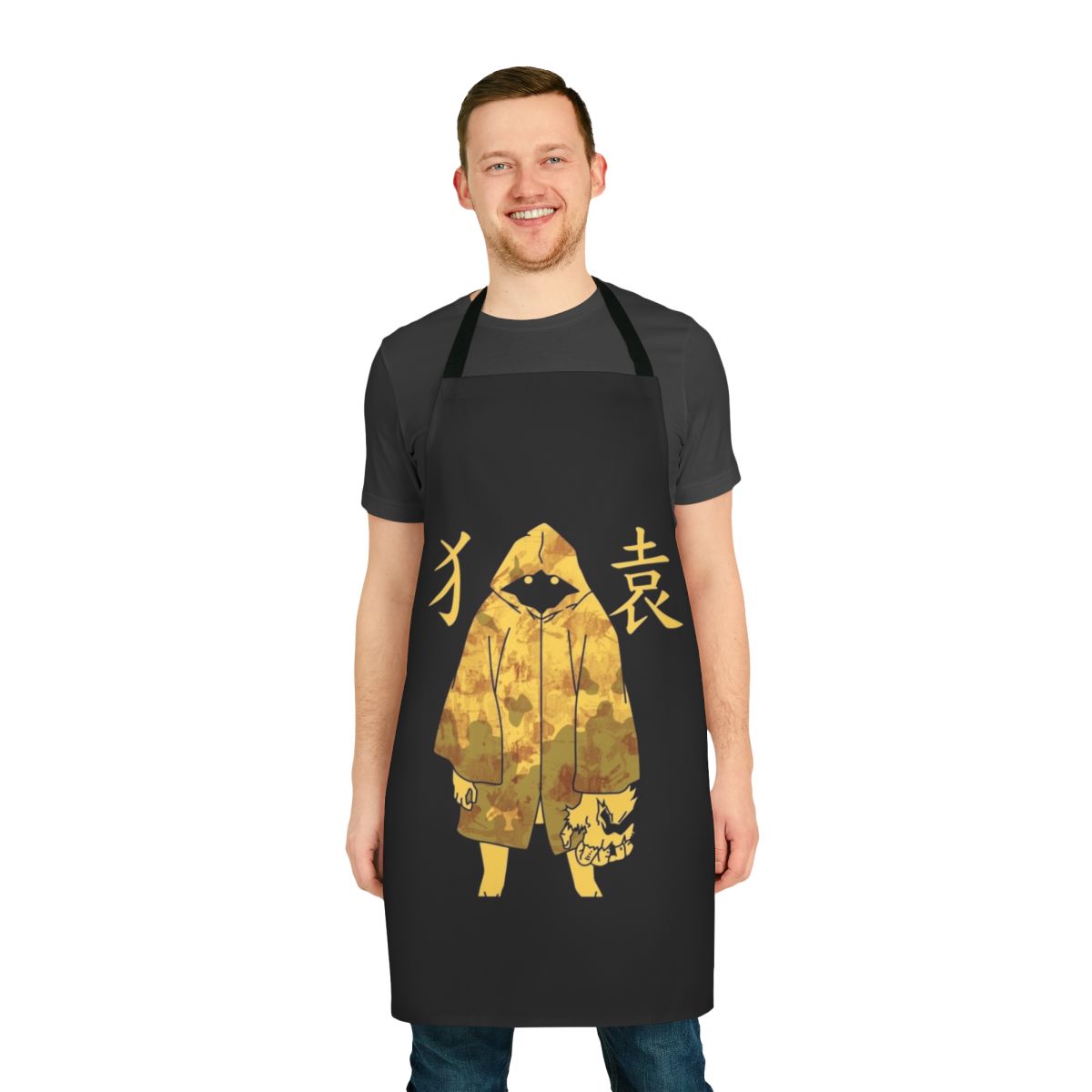 Monogatari inspired stained apron featuring characters from the popular anime/manga series