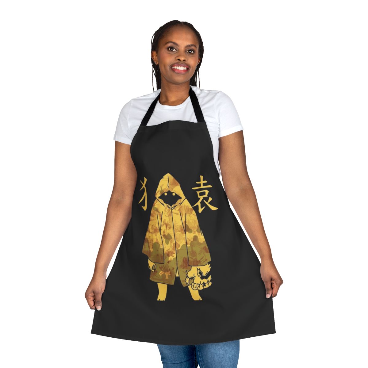 Monogatari inspired stained apron featuring characters from the popular anime/manga series
