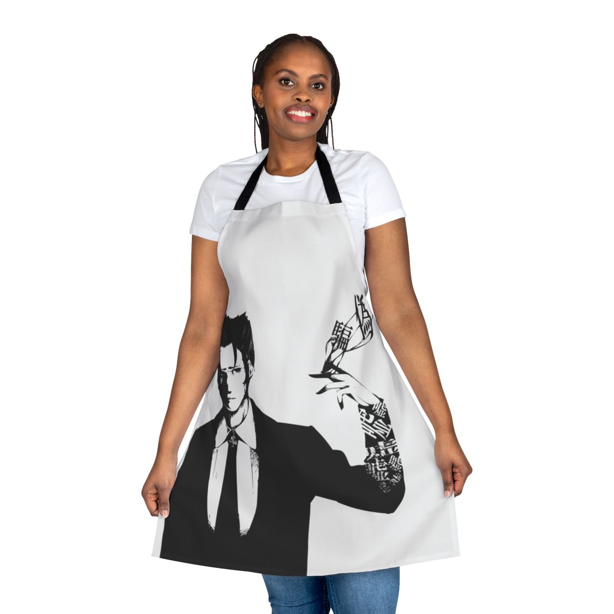 Monogatari Series Anime Apron featuring characters from Bakemonogatari and Nisemonogari