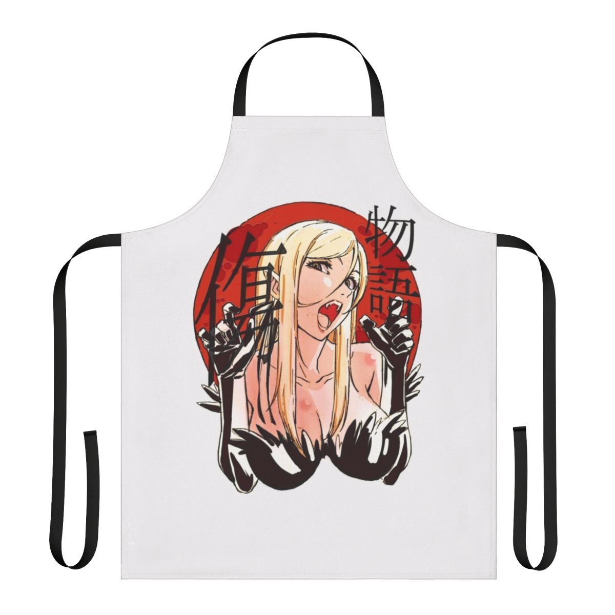 Monogatari Series-Inspired Apron Featuring the Iconic Kiss Shot Character