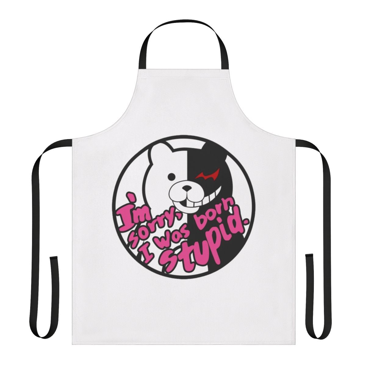 Monokuma-themed apron for Danganronpa fans