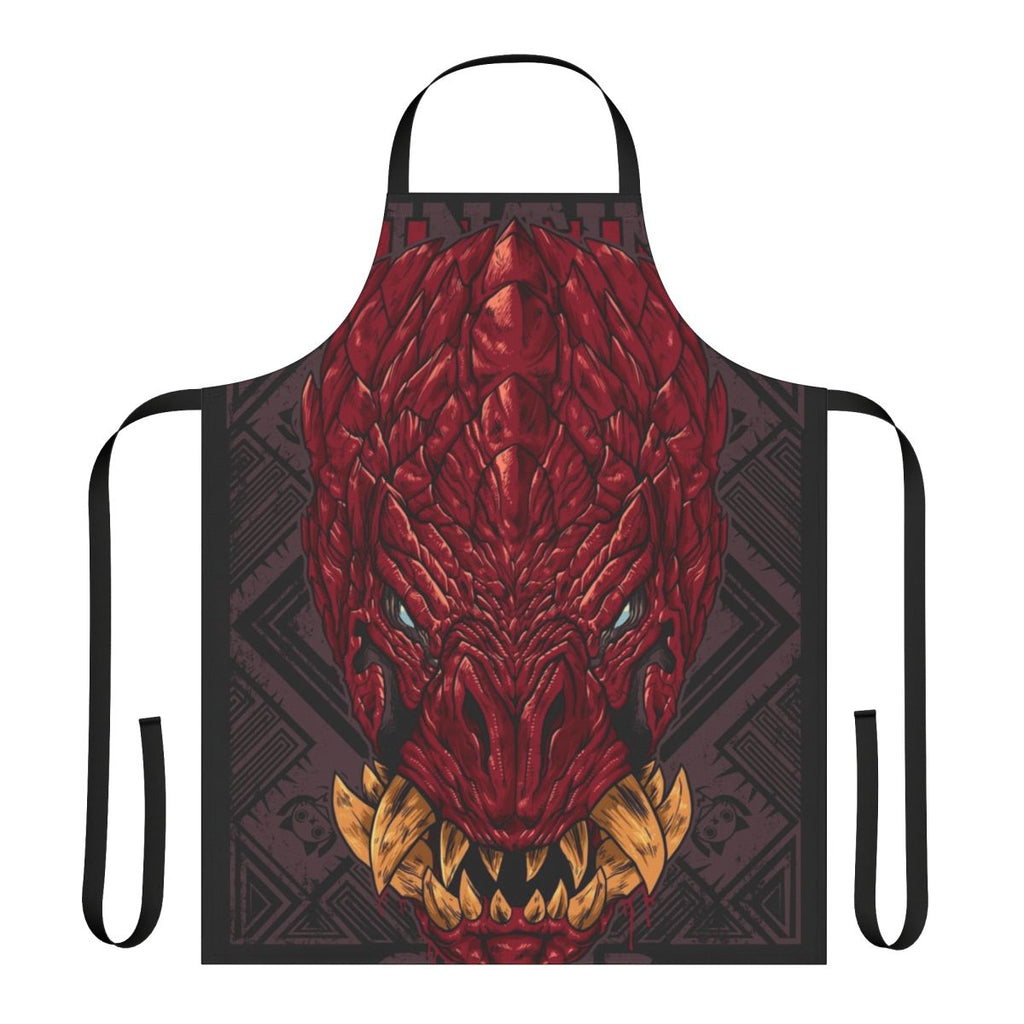 Monster Hunter inspired Odogaron-themed apron for cooking, gaming, and cosplay