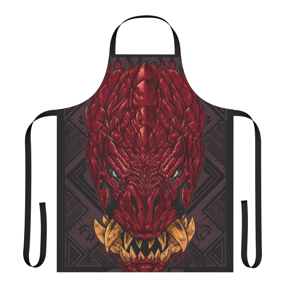 Monster Hunter inspired Odogaron-themed apron for cooking, gaming, and cosplay