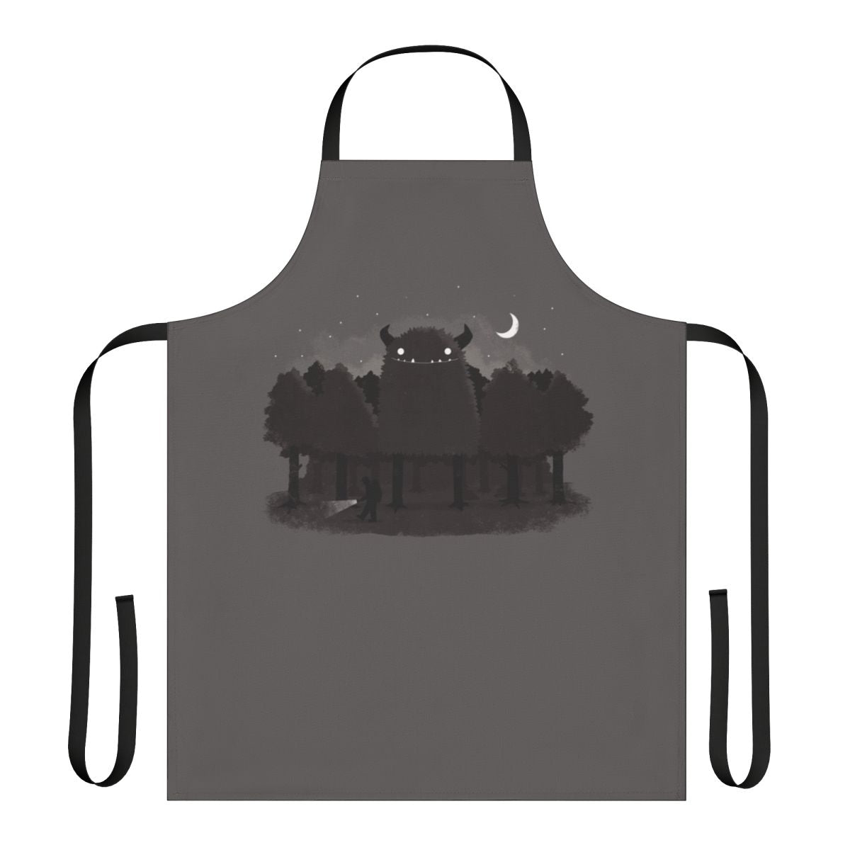 Monster-themed hunting apron with spooky creature and funny design