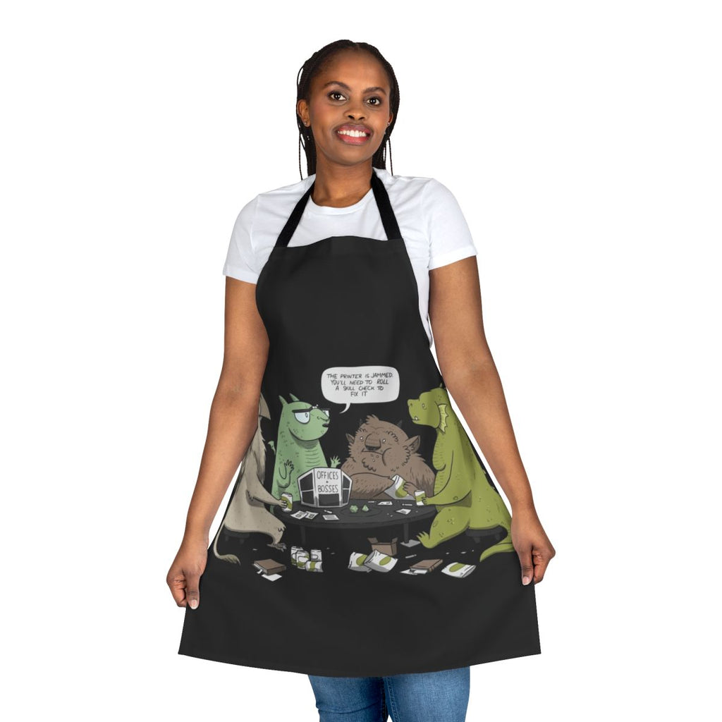 Monsters Love RPGs Apron - Funny Fantasy Gaming Themed Kitchen Accessory