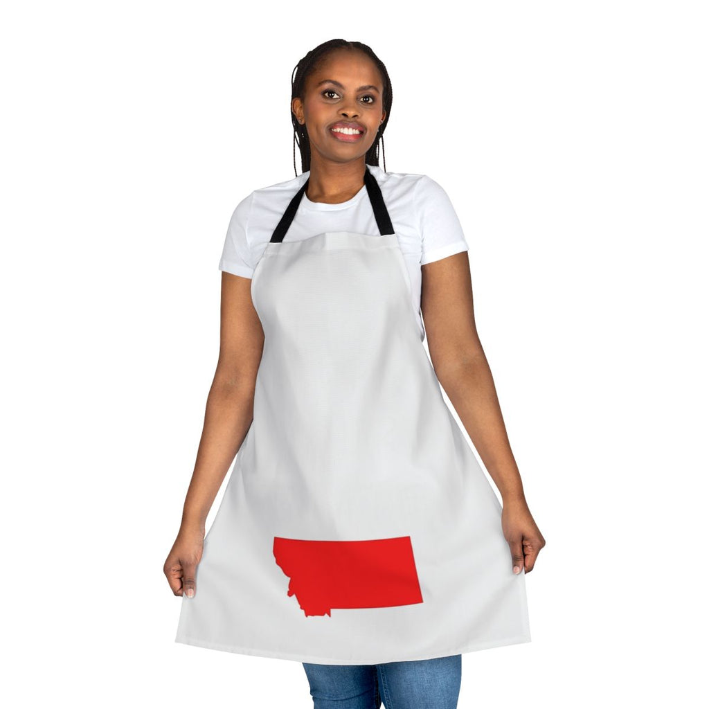 A durable, high-quality apron featuring the state of Montana, perfect for cooking, baking, and hosting.