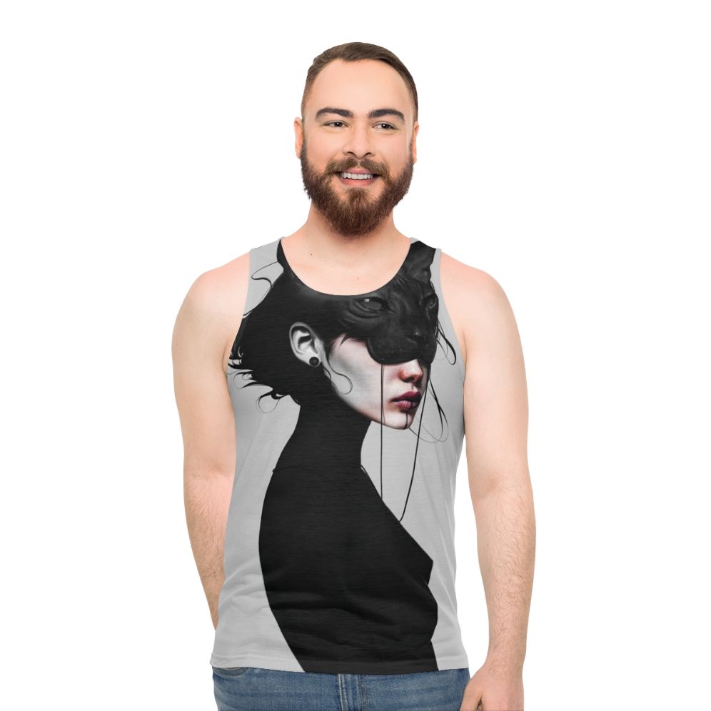 Moody portrait unisex tank top