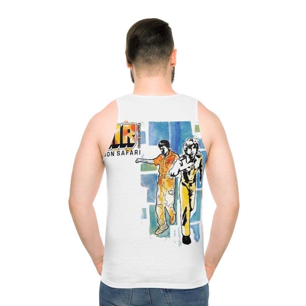 Moon Safari Unisex Tank Top with Music Album and Vinyl Record Graphic