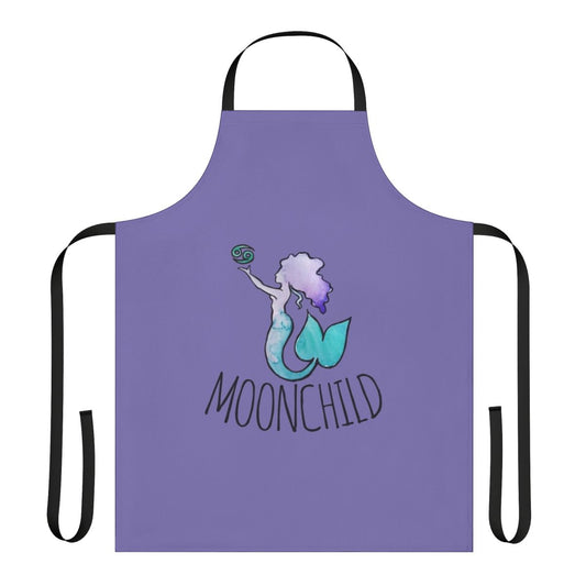 Moonchild mermaid astrology apron featuring a whimsical design for Cancer zodiac sign