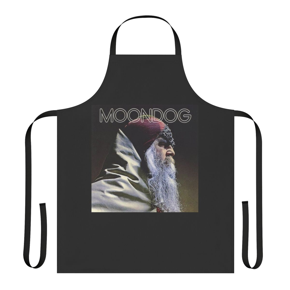 Moondog Musician Inspired Apron with Experimental Music and Nordic Mythology Symbolism