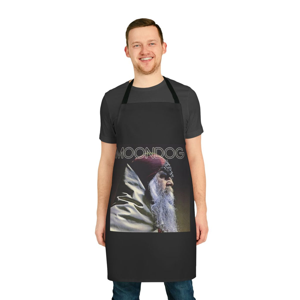 Moondog Musician Inspired Apron with Experimental Music and Nordic Mythology Symbolism