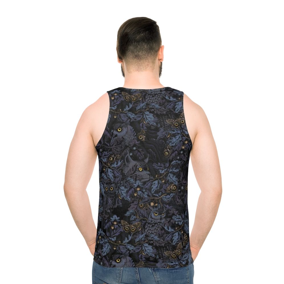 Moonlight Blue Unisex Tank Top with Camouflage and Nature Inspired Design