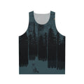 Moonlight fox in the forest unisex tank top