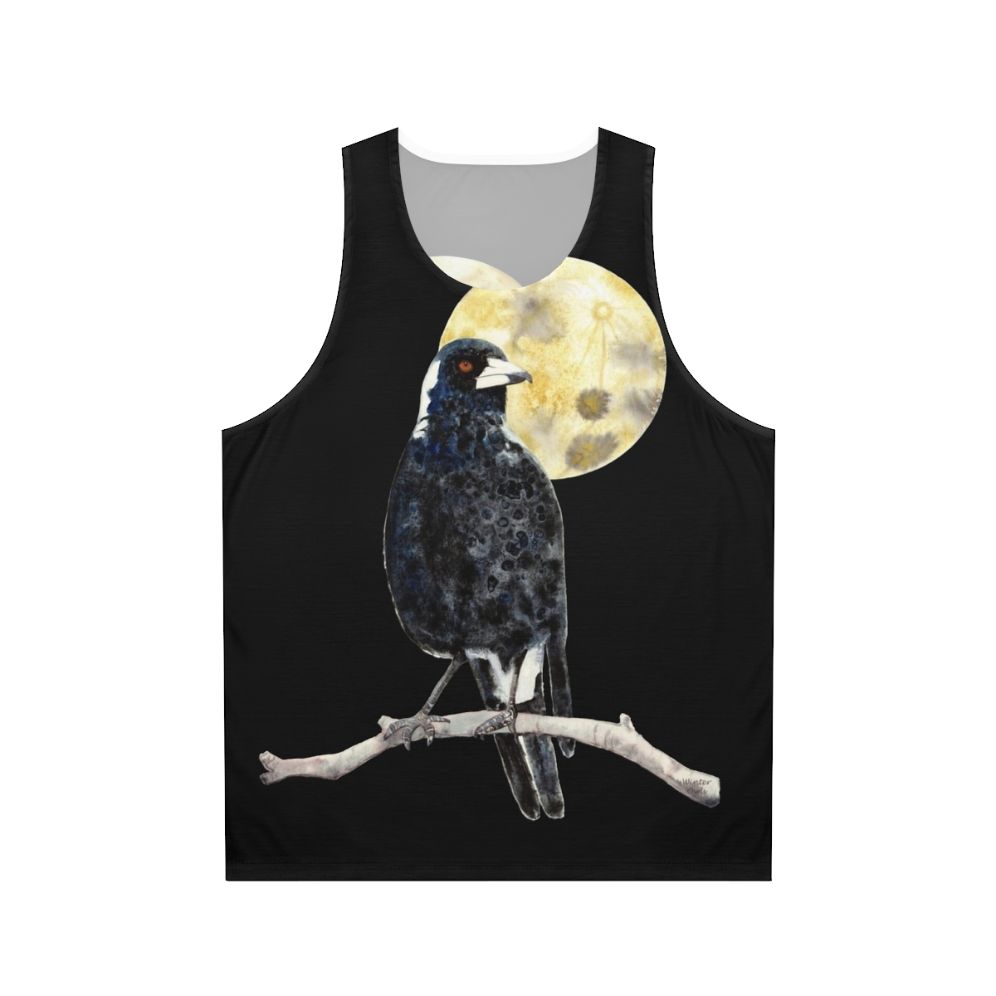 Moonlit Magpie Unisex Tank Top