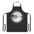 Moonlit nature-inspired guitar apron with artistic silhouette design