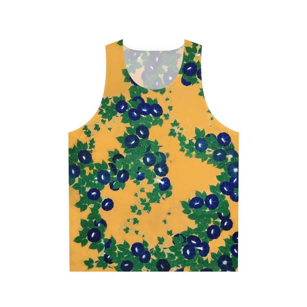 Morning glory unisex tank top featuring Edo period Japanese artwork