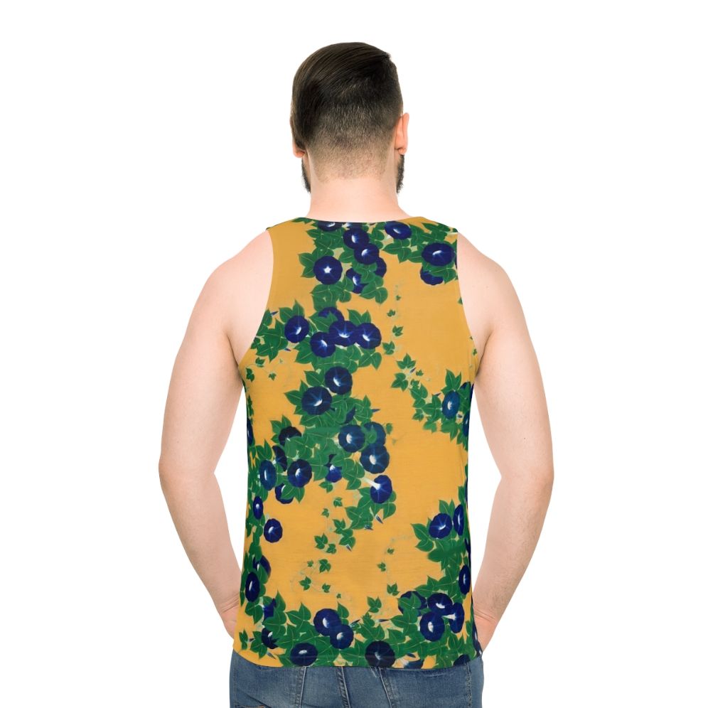 Morning glory unisex tank top featuring Edo period Japanese artwork