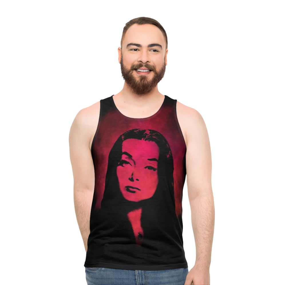 Morticia Addams inspired gothic unisex tank top