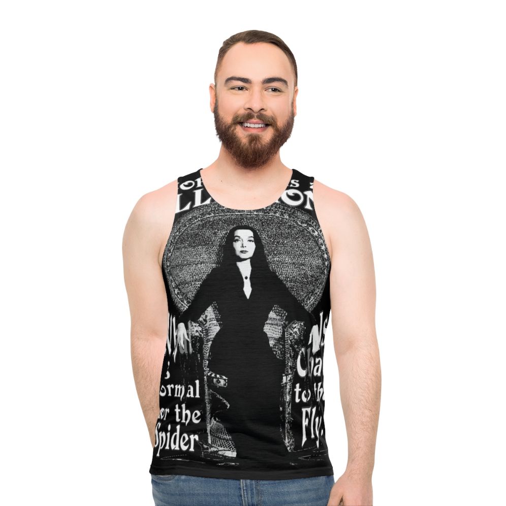Morticia Addams "Normal is an Illusion" Unisex Tank Top