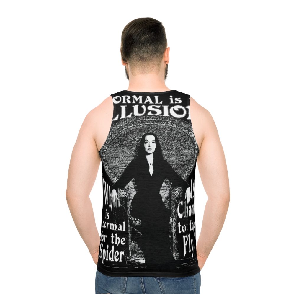 Morticia Addams "Normal is an Illusion" Unisex Tank Top