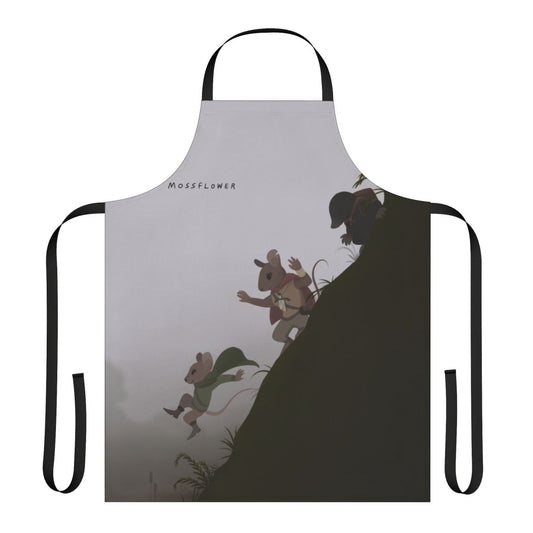 Mossflower-Inspired Cooking Apron with Mice and Woodland Imagery