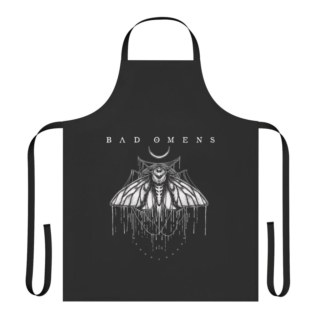 Moth-themed apron perfect for metalcore fans