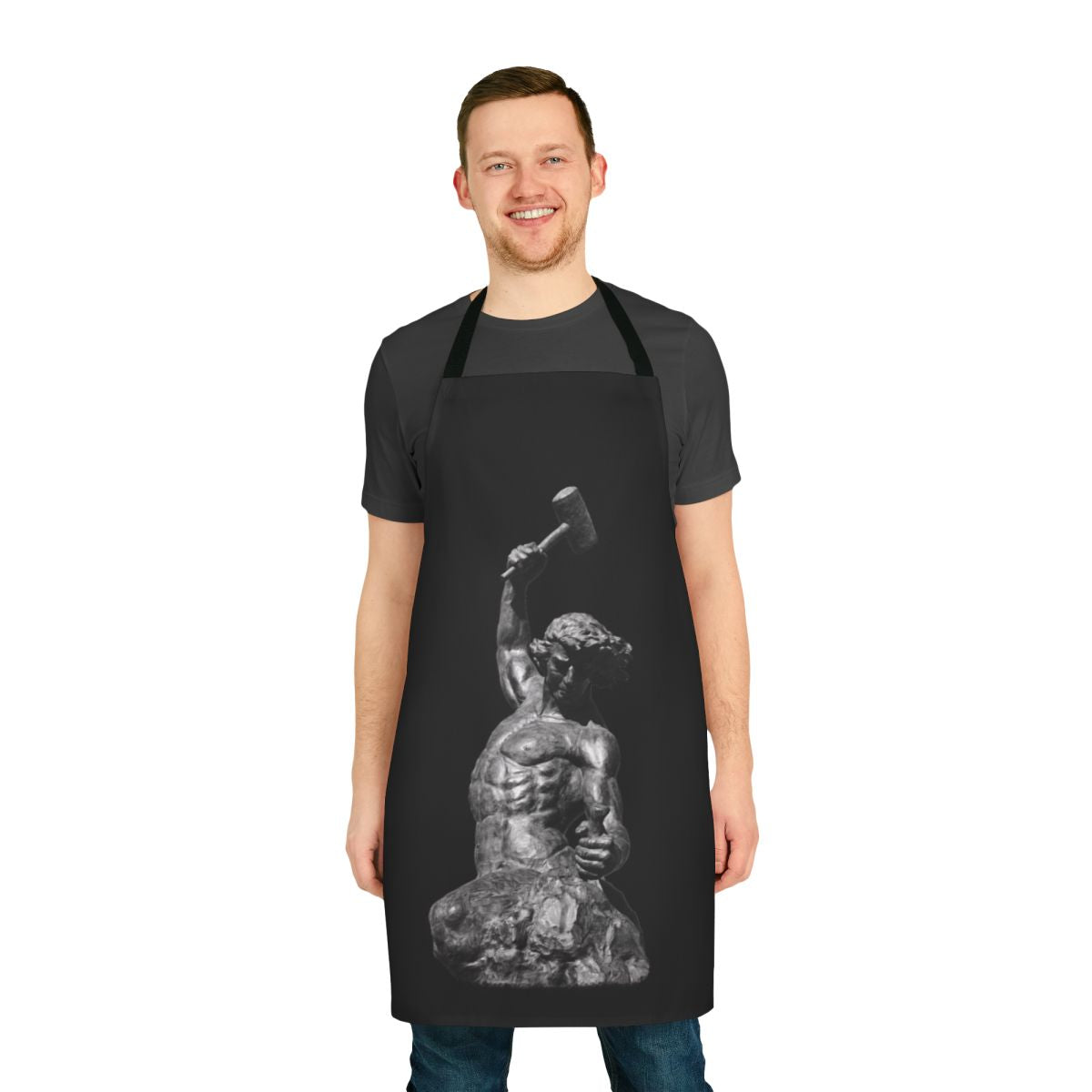 Motivational apron with "Self Made Man" text and inspirational design