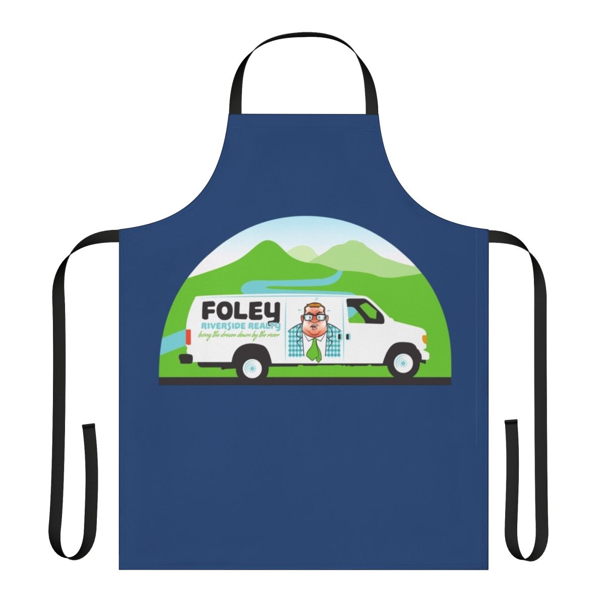 Motivational "Down by the River" Parody Apron featuring Chris Farley and Matt Foley