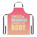 Motivational "Sweat Is Weakness Leaving the Body" Apron for Space Force Fans
