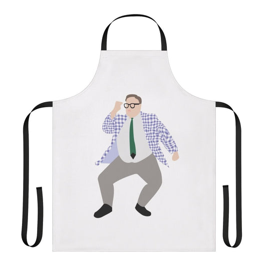 Matt Foley inspired apron with motivational graphic for comedians and home cooks
