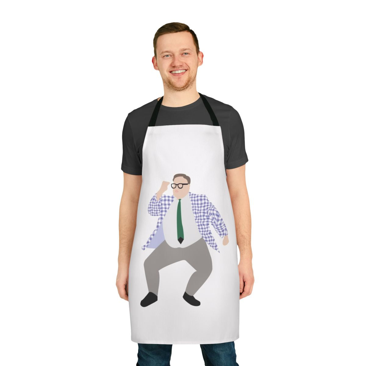 Matt Foley inspired apron with motivational graphic for comedians and home cooks