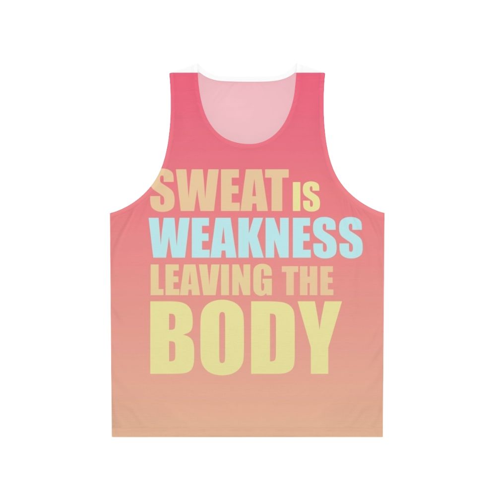 Motivational unisex space force workout tank top