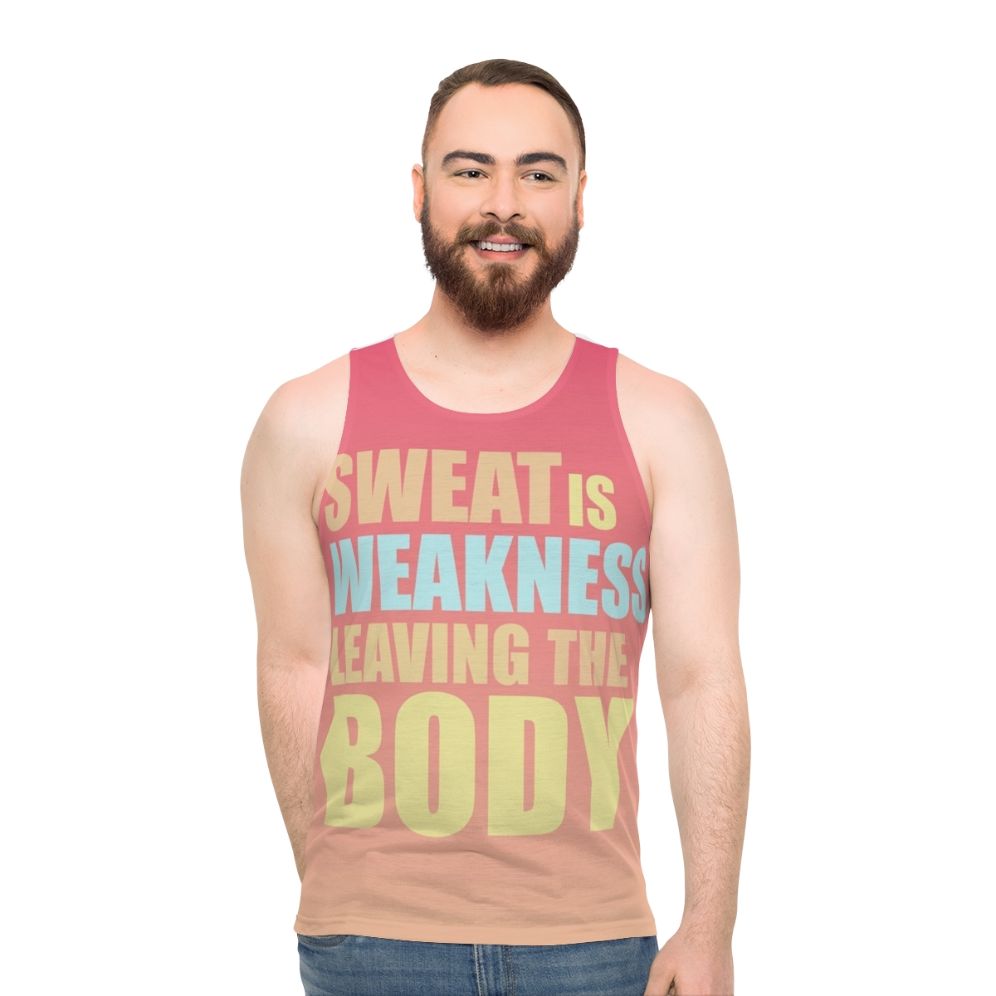 Motivational unisex space force workout tank top