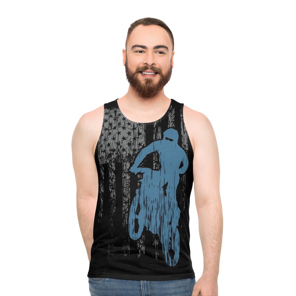 Motocross USA dirt bike unisex tank top