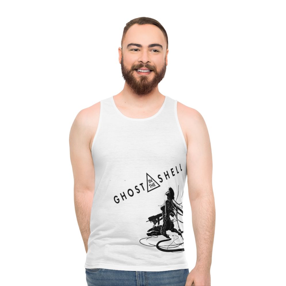 Motoko Kusanagi from Ghost in the Shell anime on a unisex tank top