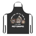 Motorcycle apron with vintage-inspired "Rocket 3" design and 60+ year old biker saying