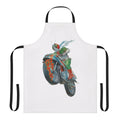 Motorcycle-themed apron featuring Kamen Rider V3 inspired graphics