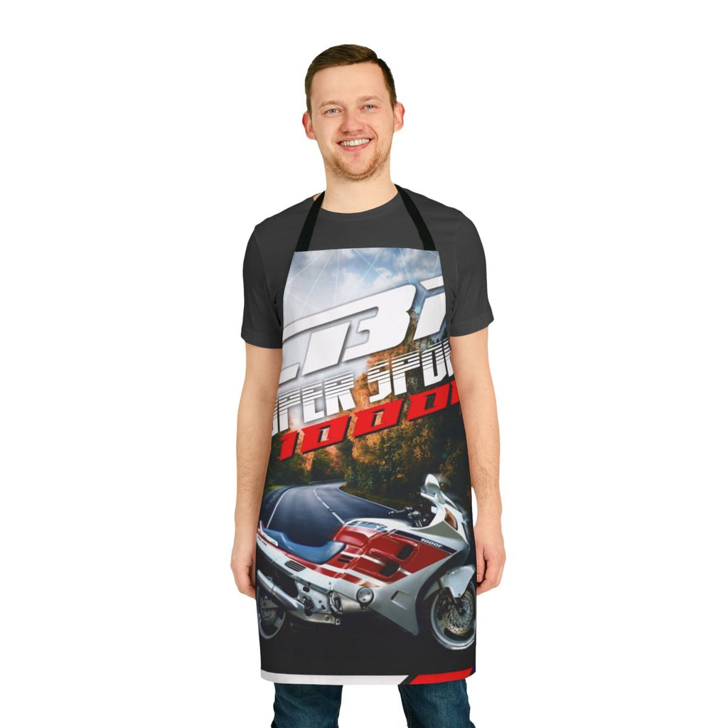 Stylish motorcycle apron featuring the iconic CBR1000F design