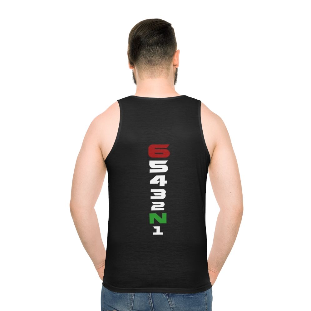 Motorcycle gear sequence design unisex tank top