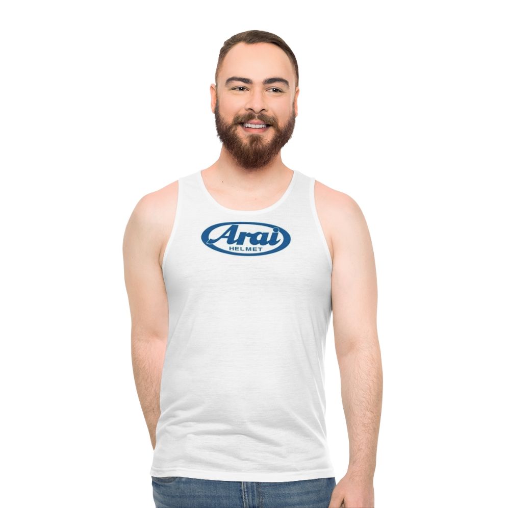 Motorsport Unisex Blue Tank Top