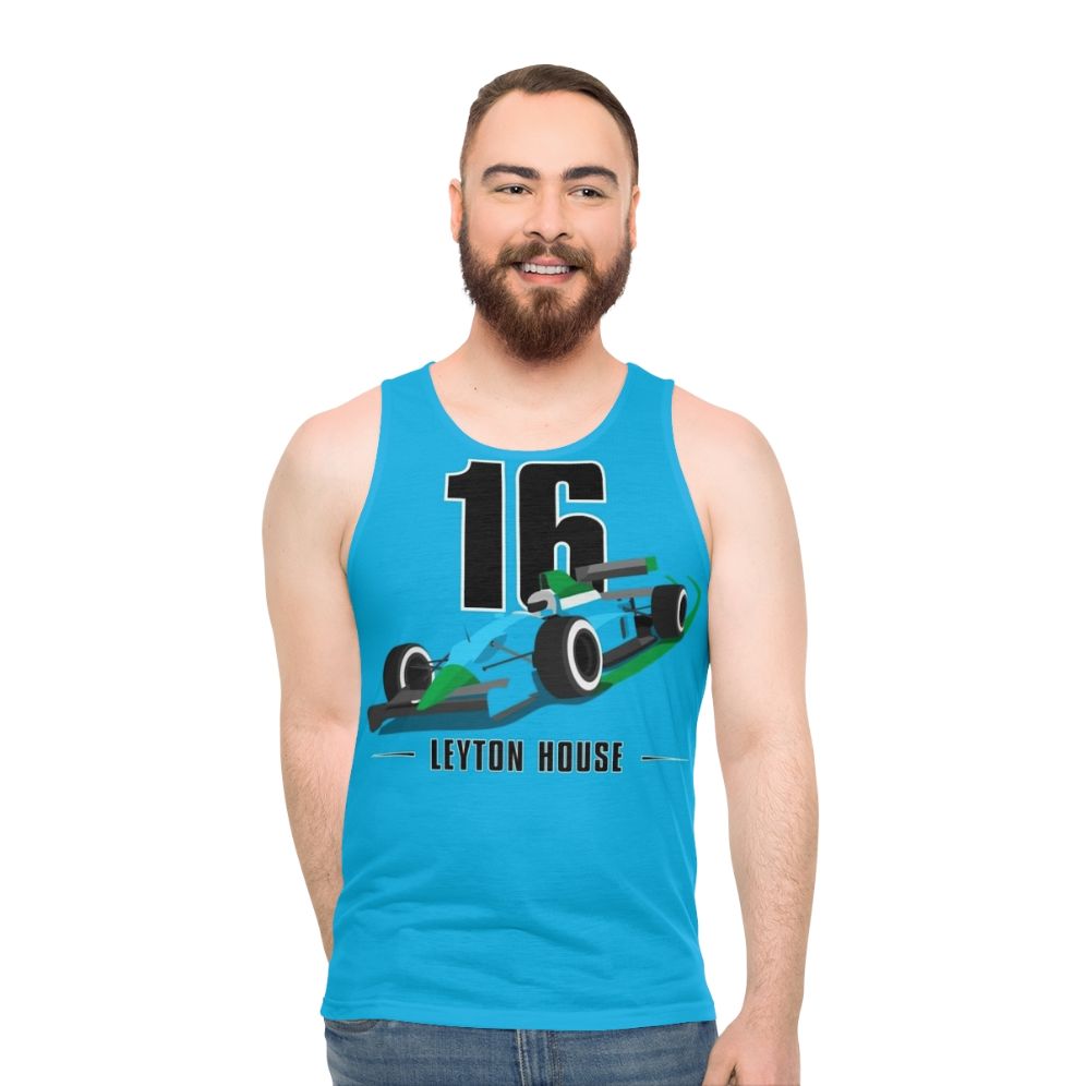 Motorsports-inspired unisex tank top