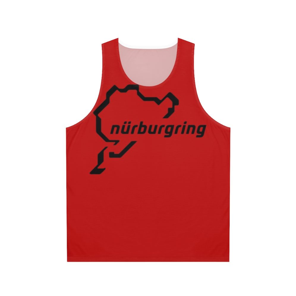 Motorsports unisex tank top with Nürburgring and Nordschleife design